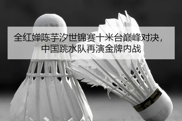 全红婵陈芋汐世锦赛十米台巅峰对决，中国跳水队再演金牌内战